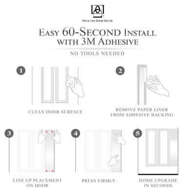 Show full view: Deck the Door Decor Paw Print Engraved Dog & Cat Door Scratch Protection Plate, Satin Black, 6 x 30-in slide 7 of 8