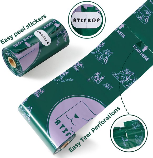 Show full view: ATIFBOP Recycled Plastic Poop Bags, Scented, 600 count slide 4 of 8