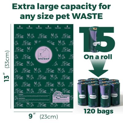 Show full view: ATIFBOP Recycled Plastic Poop Bags, Scented, 120 count slide 2 of 8