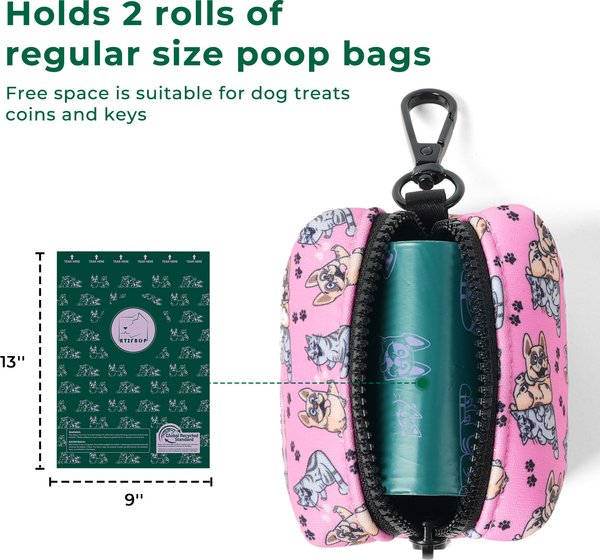 ATIFBOP Leash Attachment Poop Bag Dispenser with Bags, 30 count, Scented