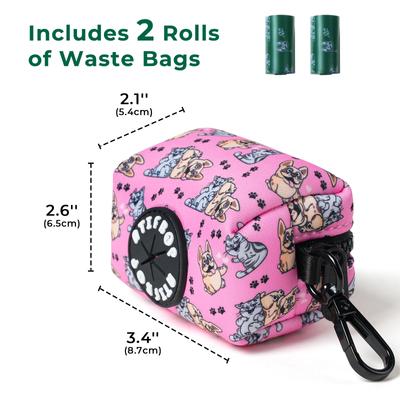 Show full view: ATIFBOP Leash Attachment Poop Bag Dispenser with Bags, 30 count, Scented, Pink slide 2 of 8