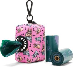 ATIFBOP Leash Attachment Poop Bag Dispenser with Bags, 30 count, Scented, Pink