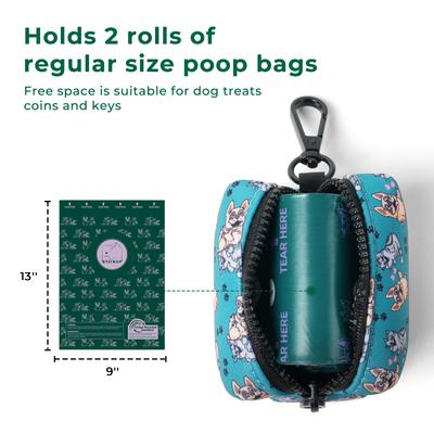 Show full view: ATIFBOP Leash Attachment Poop Bag Dispenser with Bags, 30 count, Scented, Green slide 3 of 8