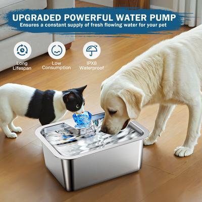 Show full view: PetNF Stainless Steel Dog Water Fountain Replacement Pump slide 5 of 9