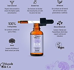 Hemp Heros Mussh & Co Calm Reishi Mushroom Liquid Supplement for Dogs & Cats, 1.69-fl oz bottle slide 2 of 6