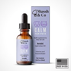 Hemp Heros Mussh & Co Calm Reishi Mushroom Liquid Supplement for Dogs & Cats, 1.69-fl oz bottle