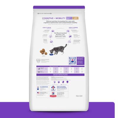 Show full view: Hill's Prescription Diet Brain Care + j/d Joint Care Salmon Dry Cat Food, 4-lb bag slide 3 of 10