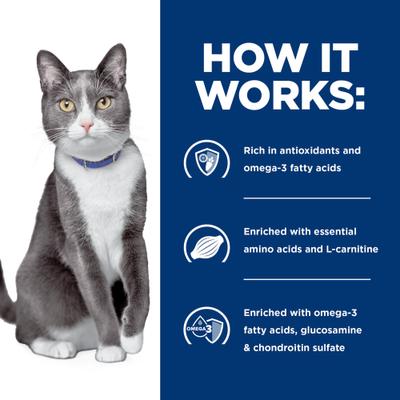 Show full view: Hill's Prescription Diet Brain Care + j/d Joint Care Tuna & Vegetable Stew Wet Cat Food, 2.9-oz can, case of 24 slide 8 of 10