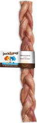 Jack & Pup Odor-Free Braided Beef Bully Sticks 12-in Dog Chew
