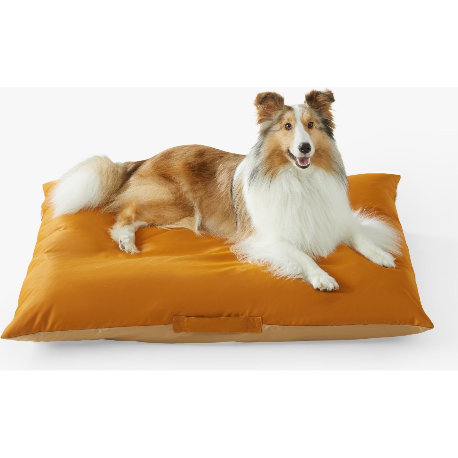 Allisandro Reversible Outdoor Dog Bed with Removable Cover, Large, Khaki/Orange