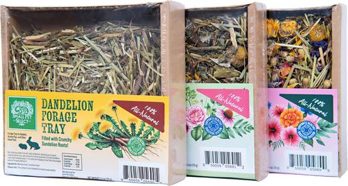 Show full view: Small Pet Select Dandelion, Herb Mix & Flower Forage Mix Small Pet Food, 2.5-oz trays, 3 count slide 2 of 5