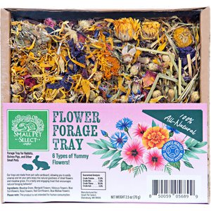 Small Pet Select Dandelion, Herb Mix & Flower Forage Mix Small Pet Food, 2.5-oz trays, 3 count