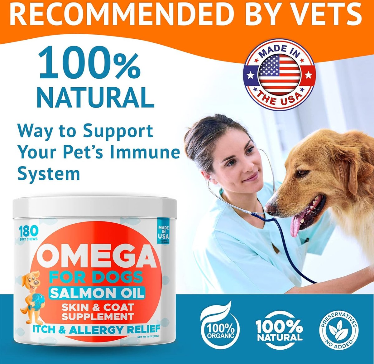 GoodGrowlies Allergy & Itch Relief Salmon Flavored Skin & Coat Chews Supplement for Dogs
