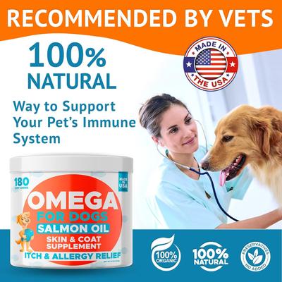 Show full view: GoodGrowlies Allergy Relief & Itch Relief with Omega 3 Skin & Coat with Alaskan Fish Oil Chew Supplement for Dogs, 180 count slide 6 of 11