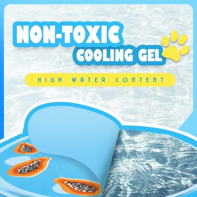 Show full view: allforpaws Chill Out Papaya Cooling Mat Dog Bed, Blue slide 4 of 9
