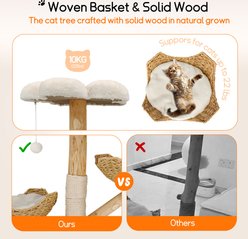 Wisfor 44-in Modern Cotton Cat Tree, Beige slide 2 of 9