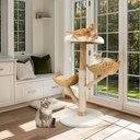 Wisfor 44-in Modern Cotton Cat Tree, Beige