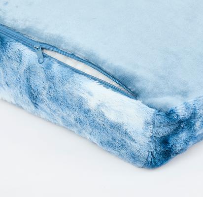 Show full view: JESSICA SIMPSON Tye-Dye Ultra Soft Pillow Dog & Cat Bed with Removable Cover, Light Blue slide 6 of 6
