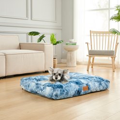 JESSICA SIMPSON Tye-Dye Ultra Soft Pillow Dog & Cat Bed with Removable Cover, Light Blue slide 2 of 5