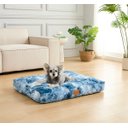 JESSICA SIMPSON Tye-Dye Ultra Soft Pillow Dog & Cat Bed with Removable Cover, Light Blue