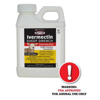 Show full view: Durvet Ivermectin Sheep Drench Sheep Dewormer, 240-ml bottle slide 1 of 2