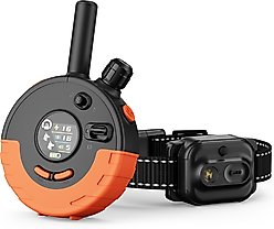 Bousnic 4000-ft Rechargeable Ergonomic Remote Dog Shock Collar with LED Light, Orange