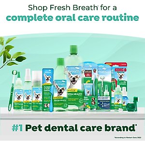 TropiClean Fresh Breath Enticers Smoked Beef Brisket Flavored Dog Dental Kit, 2-oz tube
