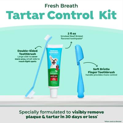 Show full view: TropiClean Fresh Breath Enticers Smoked Beef Brisket Flavored Dog Dental Kit, 2-oz tube slide 5 of 11