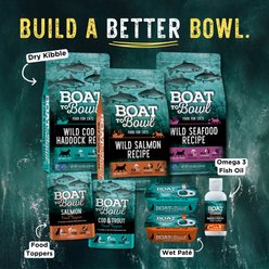 Boat to Bowl Pet Food Salmon Pate Dog & Cat Food Topper, 2.46-oz pouch, case of 6 slide 2 of 9