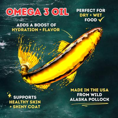Show full view: Boat to Bowl Pet Food Wild Alaska Omega-3 Fish Oil Liquid Supplement for Dogs & Cats, 4-fl oz bottle slide 6 of 10