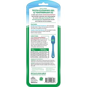 TropiClean Fresh Breath Enticers Smoked Beef Brisket Flavored Dog Dental Kit, 2-oz tube