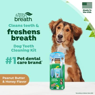 Show full view: TropiClean Fresh Breath Enticers Peanut Butter & Honey Flavored Dog Dental Kit, 2-oz tube slide 5 of 11
