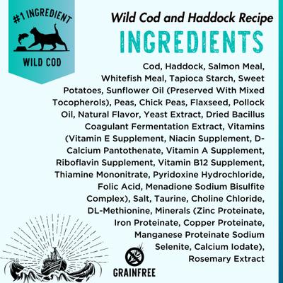 Show full view: Boat to Bowl Pet Food Wild Cod & Haddock Recipe Dry Cat Food, 3.5-lb bag slide 9 of 12