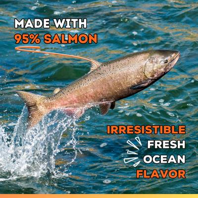 Show full view: Boat to Bowl Pet Food Salmon Pate Dog & Cat Food Topper, 2.46-oz pouch, case of 6 slide 7 of 11