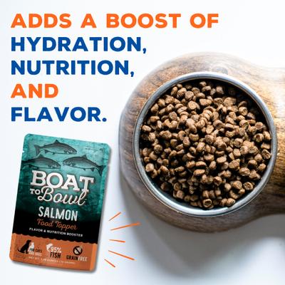 Show full view: Boat to Bowl Pet Food Salmon Pate Dog & Cat Food Topper, 2.46-oz pouch, case of 6 slide 5 of 11