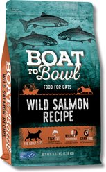 Boat to Bowl Pet Food Wild Salmon Recipe Dry Cat Food, 3.5-lb bag