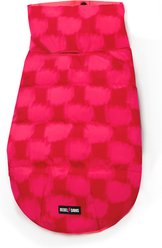 Rebel Dawg Reversible Dog Puffer Coat, Red Check / Pink, Small slide 2 of 5