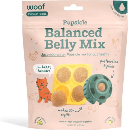 Show full view: Woof Pupsicle Mix Pumpkin Balanced Belly Lickable Dog Treats, 5.5-oz bag slide 1 of 8