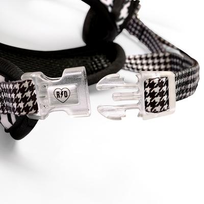Show full view: Rebel Dawg The City Collection Dog Harness, Black/White Houndstooth, Small slide 3 of 5