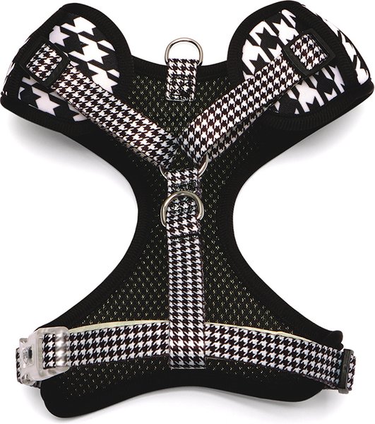 Rebel Dawg The City Collection Dog Harness, Black/White Houndstooth, Small