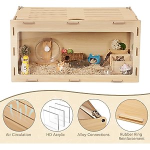 Coziwow Acrylic Window Hamster Cage & Gerbil Habitat, 31.5-in
