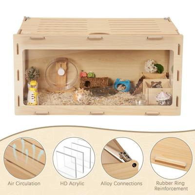 Show full view: Coziwow Acrylic Window Hamster Cage & Gerbil Habitat, 31.5-in slide 4 of 11