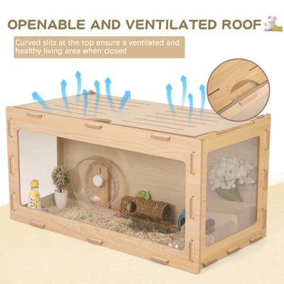 Show full view: Coziwow Acrylic Window Hamster Cage & Gerbil Habitat, 31.5-in slide 3 of 11