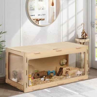 Show full view: Coziwow Acrylic Window Hamster Cage & Gerbil Habitat, 31.5-in slide 7 of 11