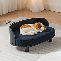 Zeus & Ruta Corgi Dog Bed, 25.98 x 15.75 x 10.63-in, Black/Blue slide 2 of 7