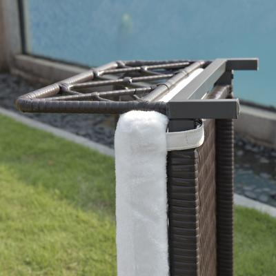 Show full view: Zeus & Ruta Rattan Sofa Dog Bed, 25 x 19 x 13-in, Dark Blue/White slide 7 of 8