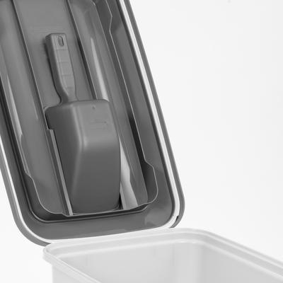 Show full view: IRIS WeatherPro Airtight Dog, Cat & Bird with Scoop Food Storage Container, 30-lb, White slide 5 of 10