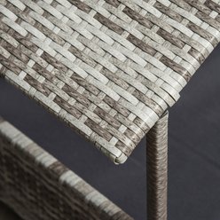 Zeus & Ruta Wicker Outdoor Dog Bed, Black/Blue, 100 x 51.2 x 18.9-in slide 2 of 5