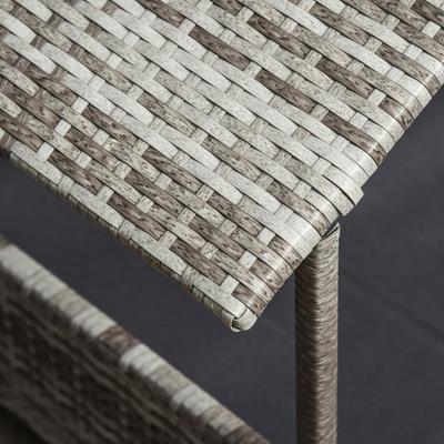 Show full view: Zeus & Ruta Wicker Outdoor Dog Bed, Black/Blue, 100 x 51.2 x 18.9-in slide 5 of 5