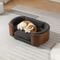 Show in main carousel: Zeus & Ruta Bulldog Dog Bed, Grey/Walnut, 26.38 x 15.75 x 10.24-in slide 6 of 7